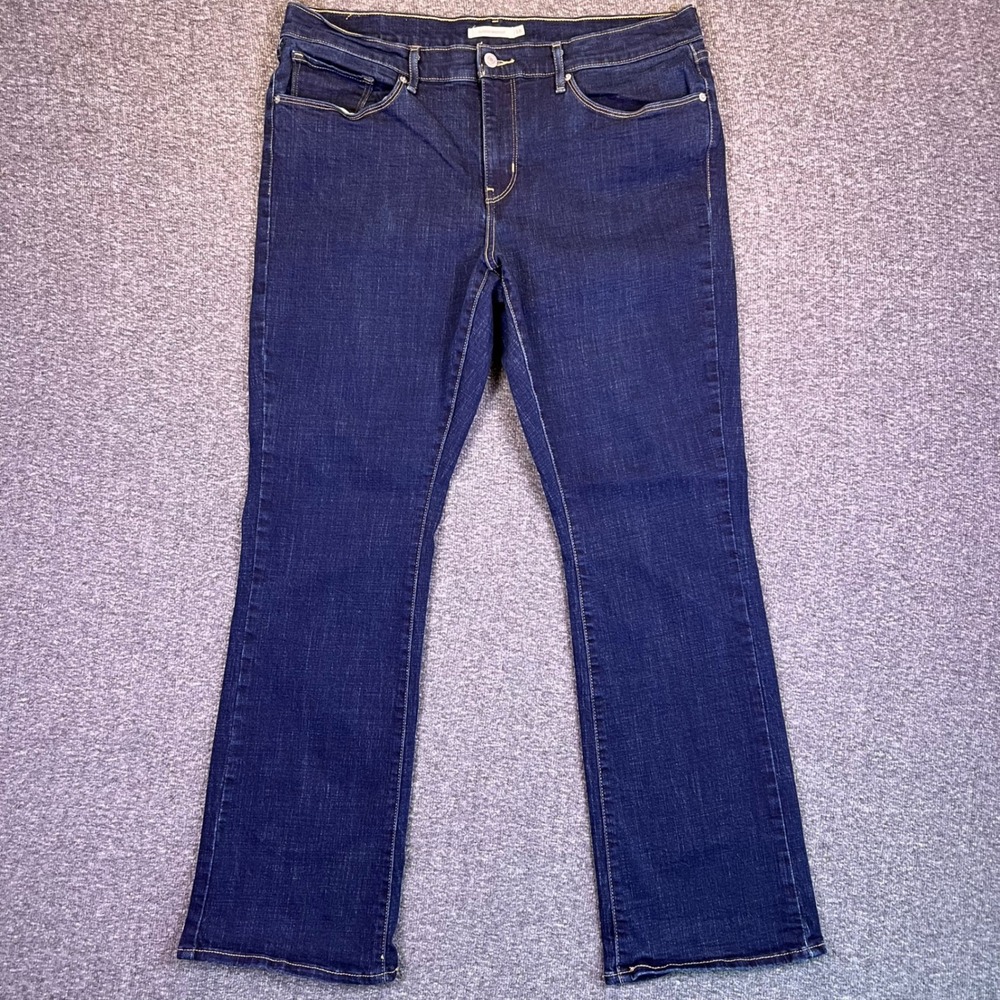 Levis Bootcut Jeans Women 16 Dark Wash Western Cowboy Grunge Stretch Denim 37x31